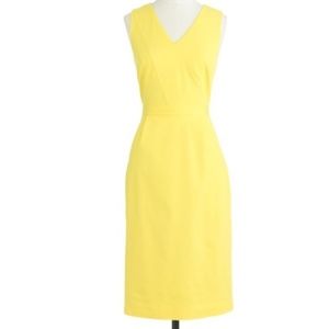 J Crew yellow sheath dress